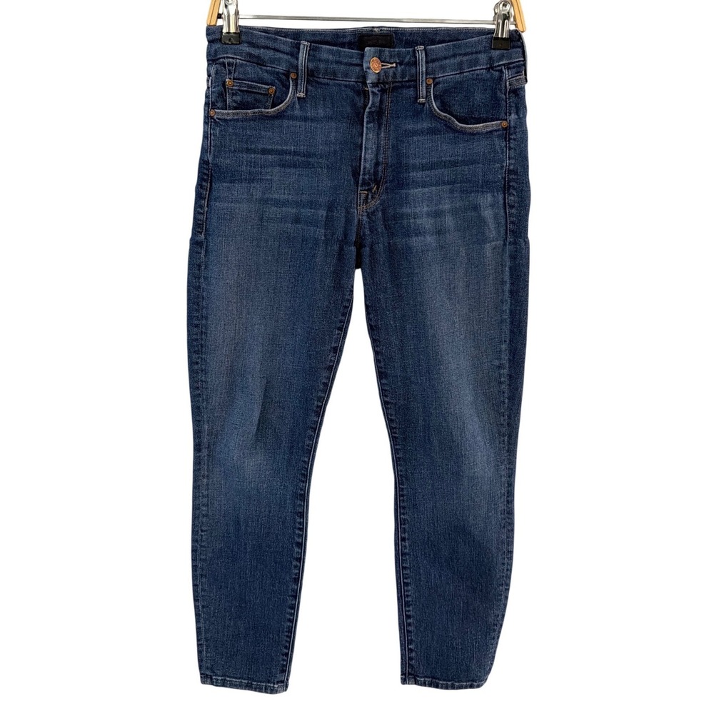 Mother The Looker Crop Skinny Jeans Switch It Up Dark Wash Size 28‎ Made in USA